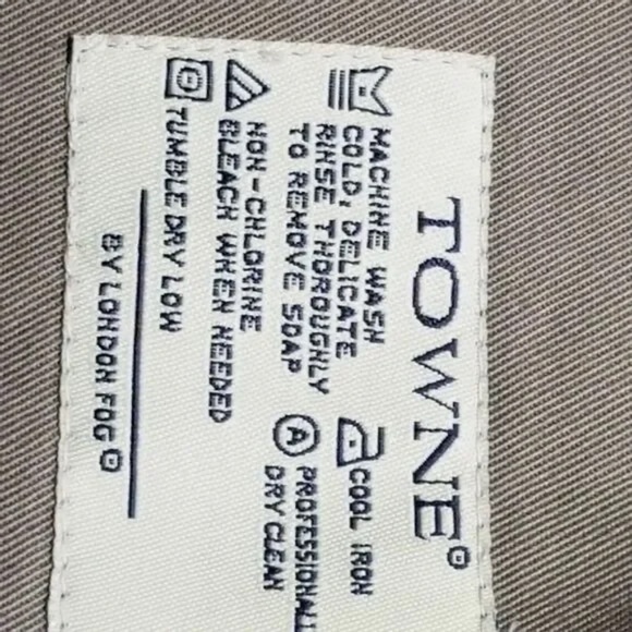 London Fog Towne Trench Coat Belt 42R - Picture 10 of 12